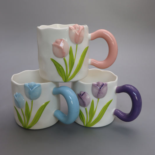 Flower porcelain cup