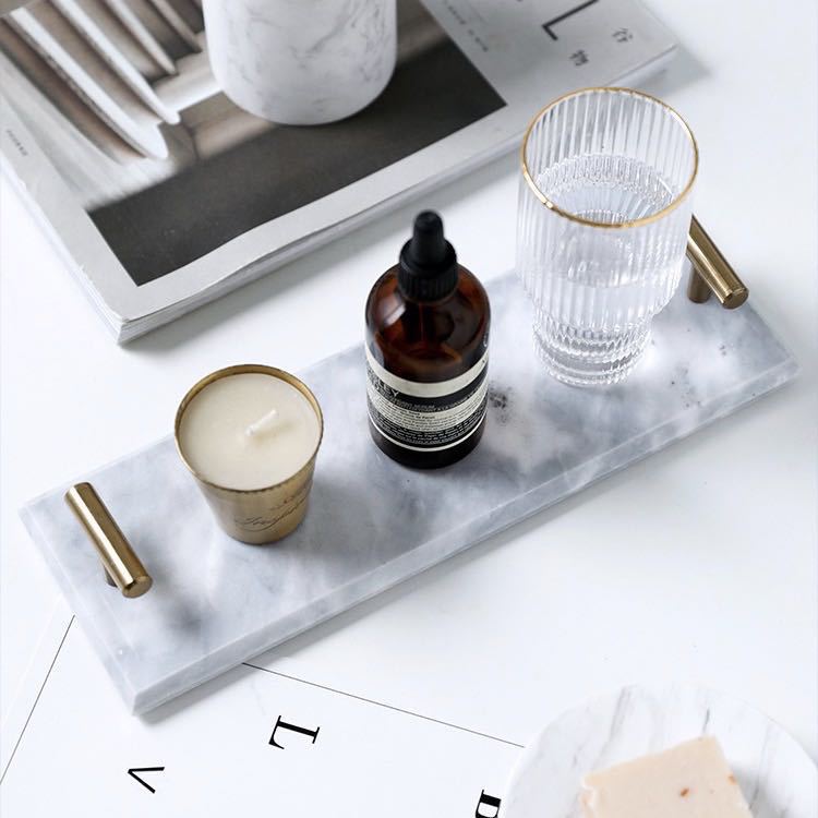Decorative marble tray