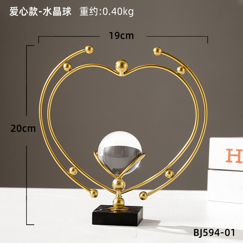 Metal heart gold