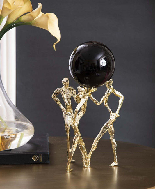 Metal décor imported with a crystal ball