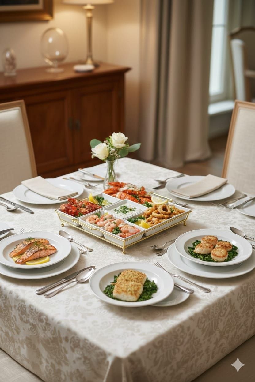 Ceramic serving plate set with a gold stainless steel holder