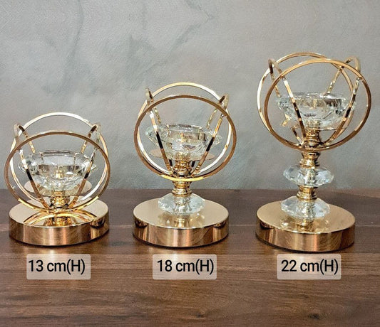 Crystal candlestick set