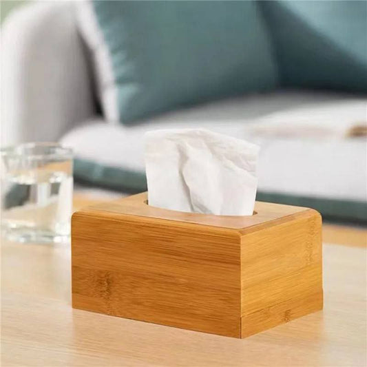 wooden tissue box