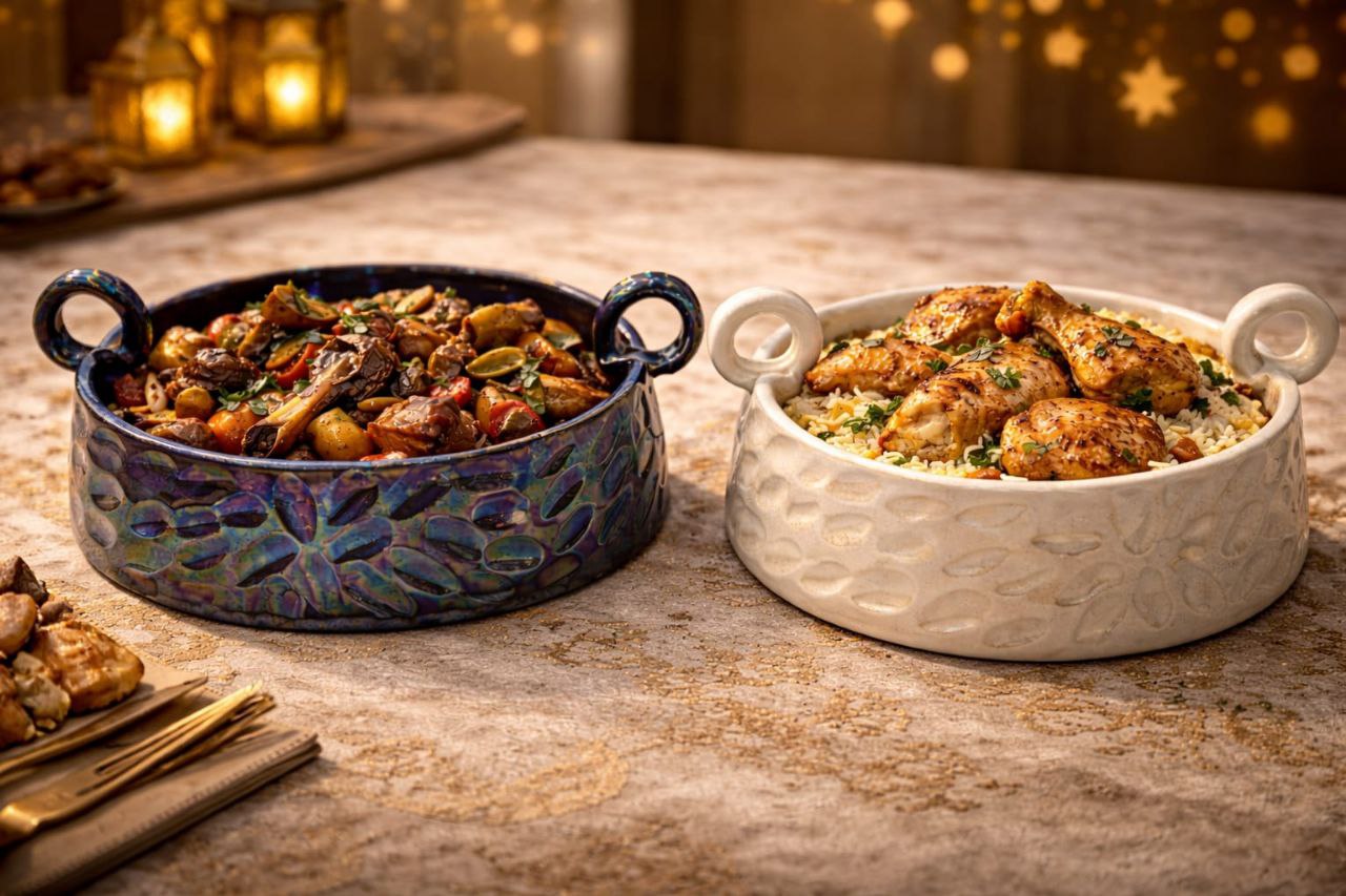 Pottery casseroles 28 cm