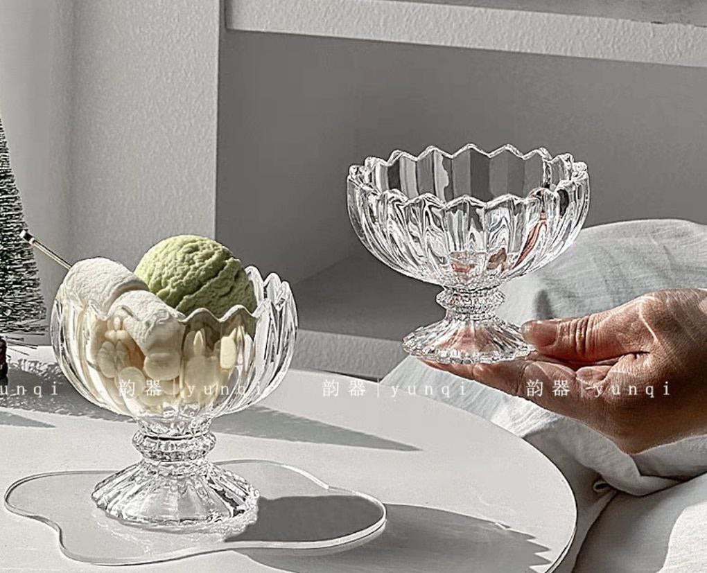 Glass set For jelly and ice cream