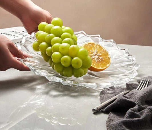 Glass fruit plate