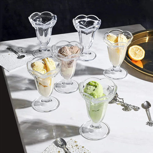 Ice cream and fruit salad set 6 pieces