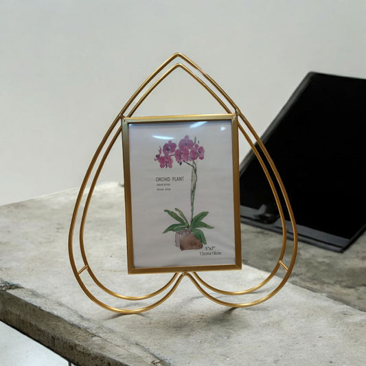 Metal heart photo frame