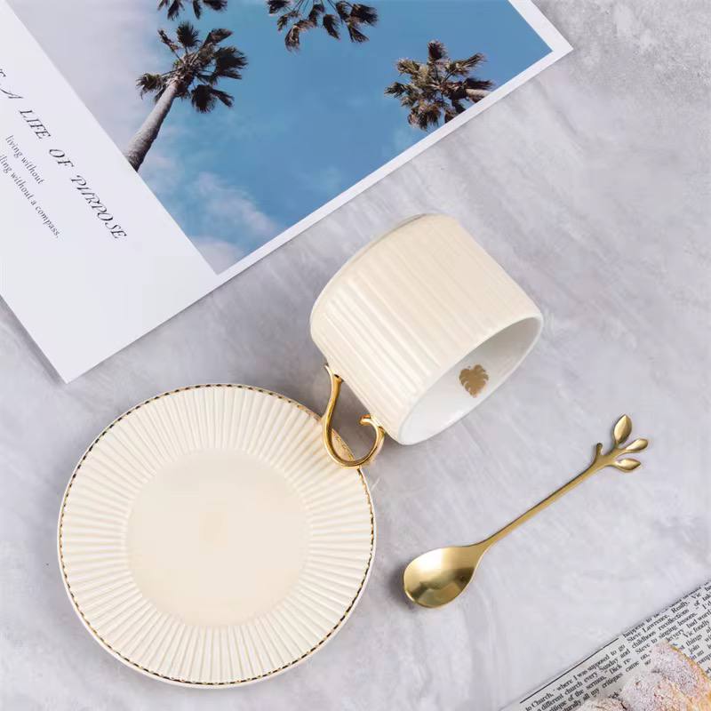 Porcelain tea set with a holder