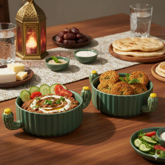 Ceramic Tagine with Cactus Design