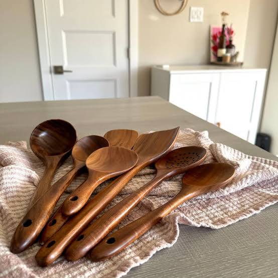 Natural Wood Utensil Set 7*1