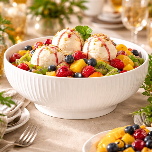 White ceramic casserole 26 cm